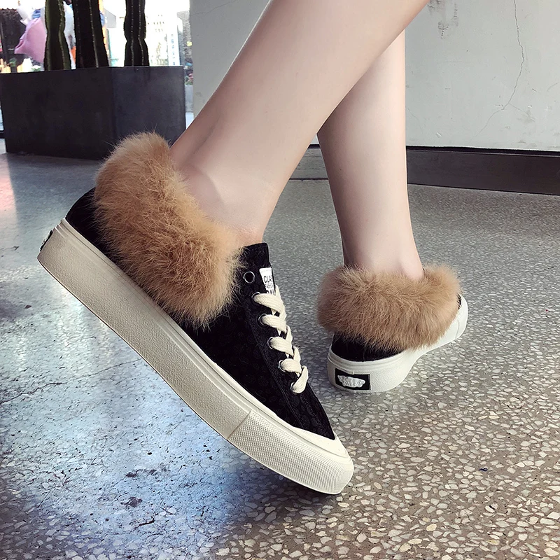 Женская обувь женские зимние ботильоны леопардовые кроссовки с кроличьим мехом