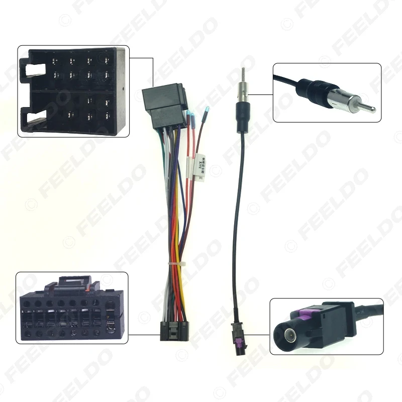 FEELDO 10 шт. автомобильный стерео аудио 16PIN Android кабель питания адаптер для Lada Granta