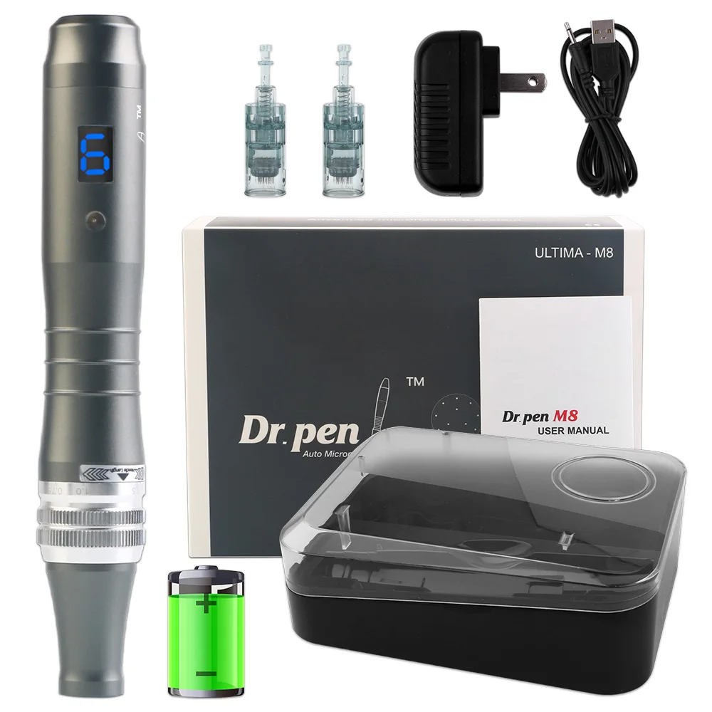 

Аккумуляторная ручка Dr.Pen Ultima M8, электрическая ручка для мезотерапии, автоматический микро игольчатый картридж, инструменты для ухода за ко...