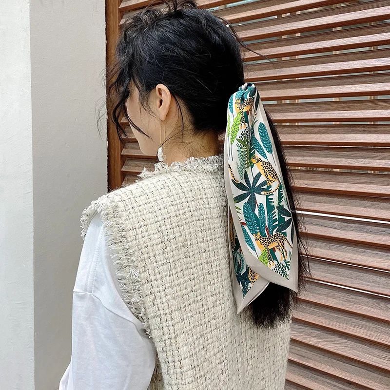 New Fashion Kerchief Small Silk Neck Scarf For Women Print Hijab 2020 Scarfs Female Shawls And Wraps Scarves Bandana Foulard |