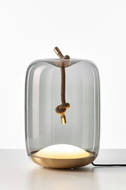 

Nordic glass table lamp living room simple art study designer model room villa bedside table lamp