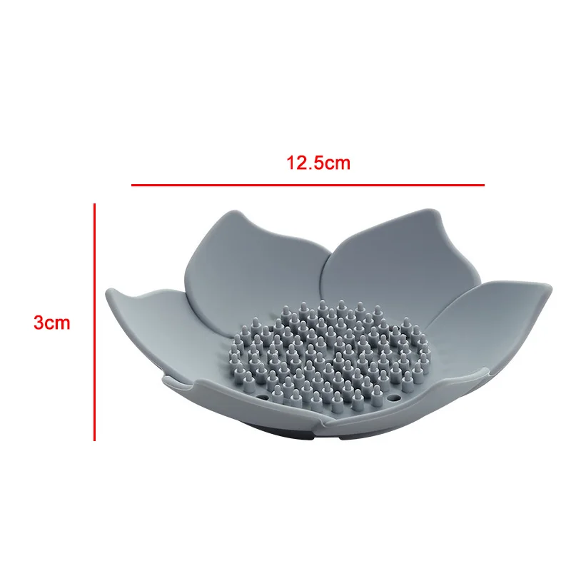 Сливной мыльница тарелка в форме лотоса силиконовая коробка держатель