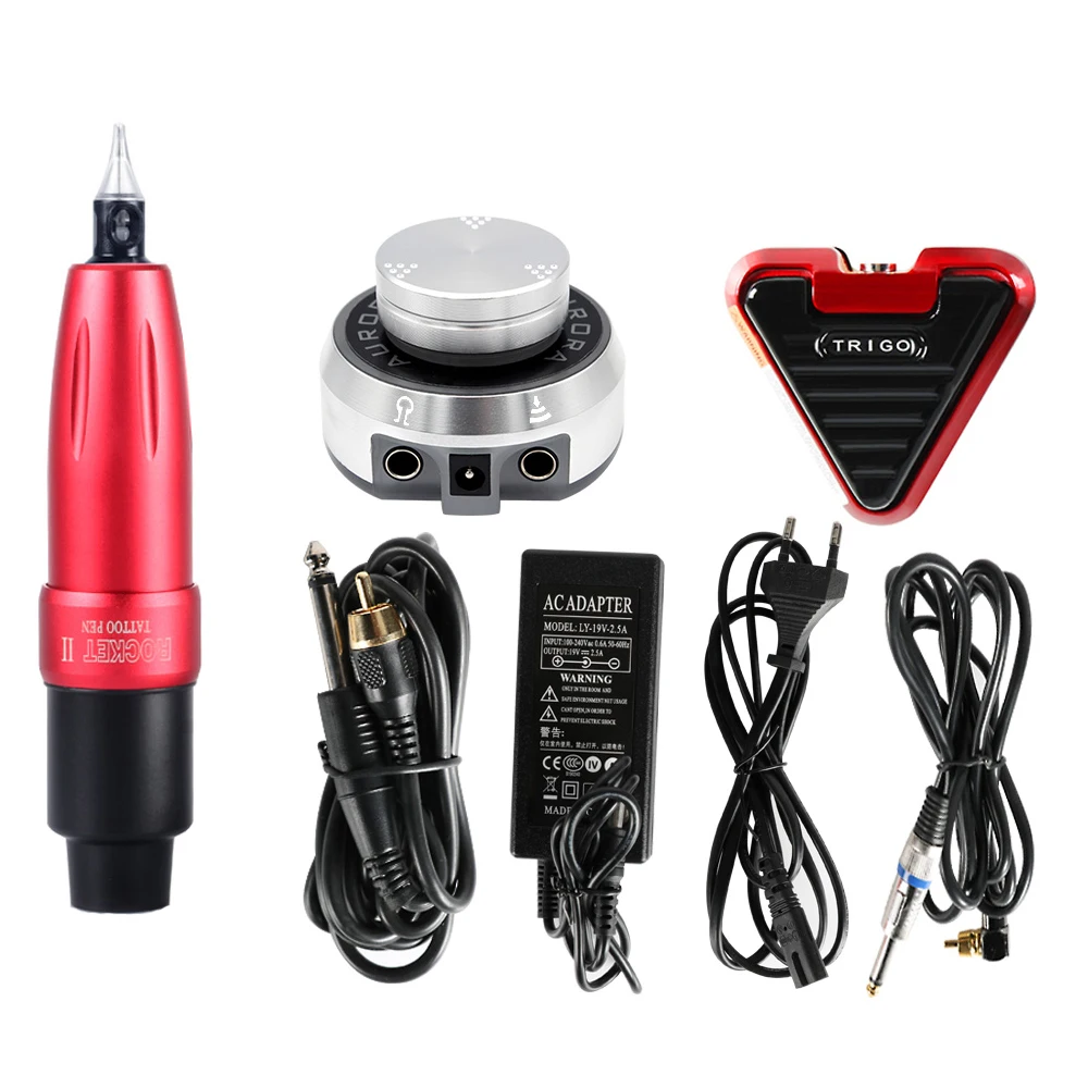 

Professional Tattoo Set Matching Kit Rocket Second Generation Rotating Motor Tattoo Pen Aurora I Power Supply Triangle Pedal Kit