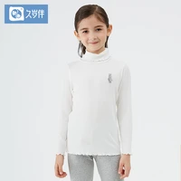 new childrens warm tops spring and autumn girls high collar autumn clothes big children baby basic bottoming shirt