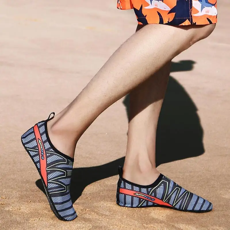 Для мужчин Aqua слипоны водные виды спорта шлепанцы для Плавания быстросохнущая