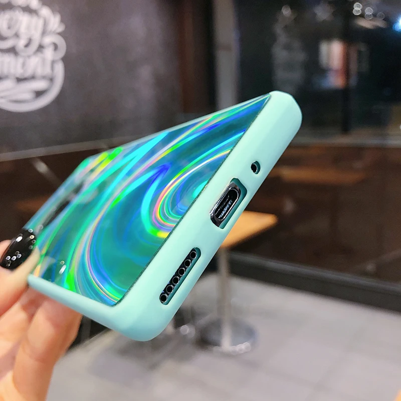Радужный зеркальный блестящий чехол для телефона Huawei Mate 20 30 P20 P30 P40 Pro Lite Мягкий из