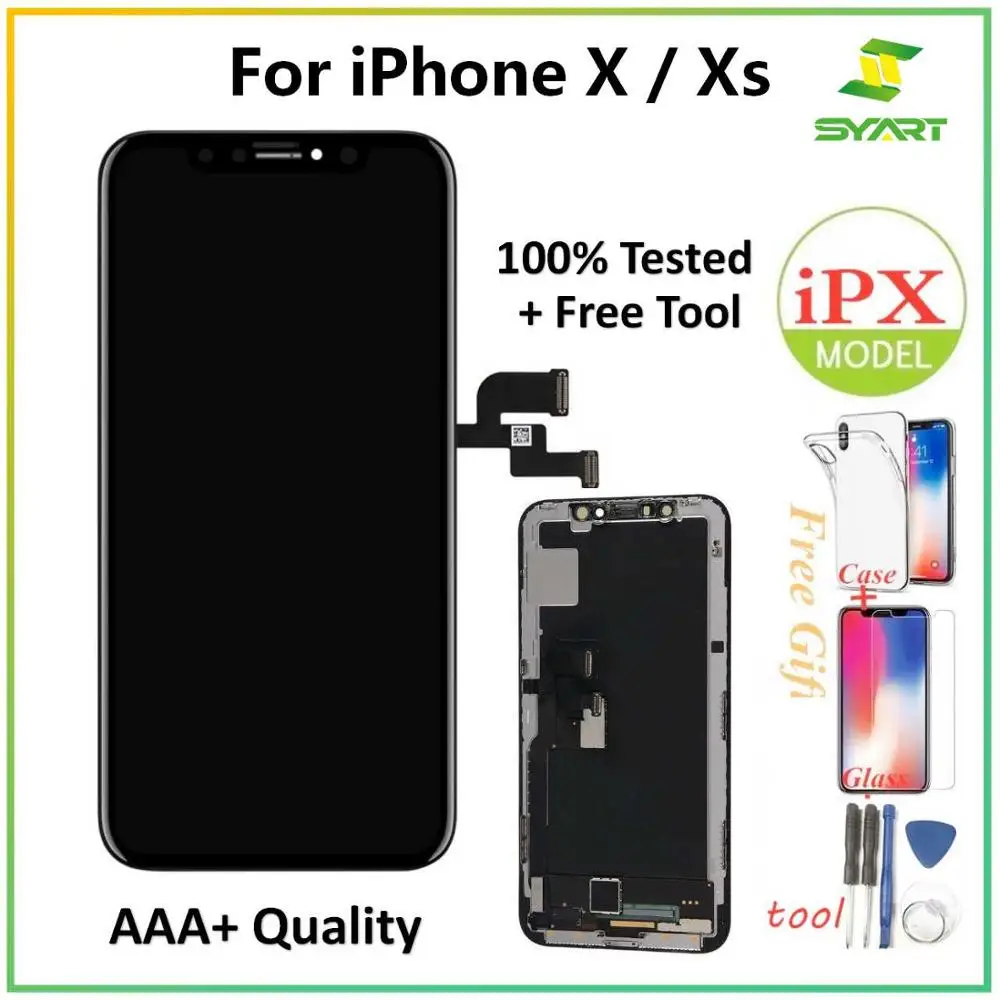 Экран для iPhone X OLED с 3D сенсорным дигитайзером в сборе без битых пикселей ЖК-экран запасной дисплей для iPhone ЖК-дисплей с подарком