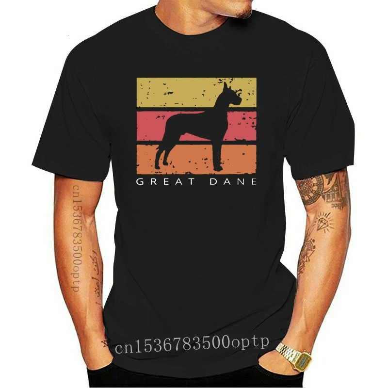 

New Men tshirt Great Dane Retro Vintage Design Distressed Unisex T Shirt Printed T-Shirt tees top