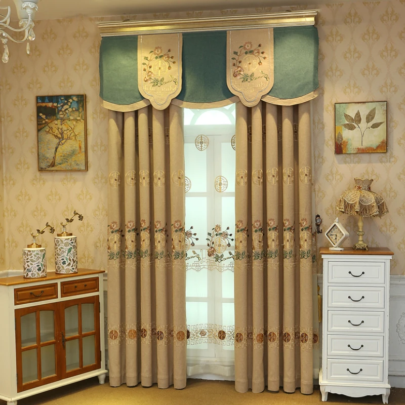 

Modern Luxury Embroidery Window Curtains For Living Room Bedroom Curtains Sheer Cloth Translucidus (Shading Rate 41%-85%)