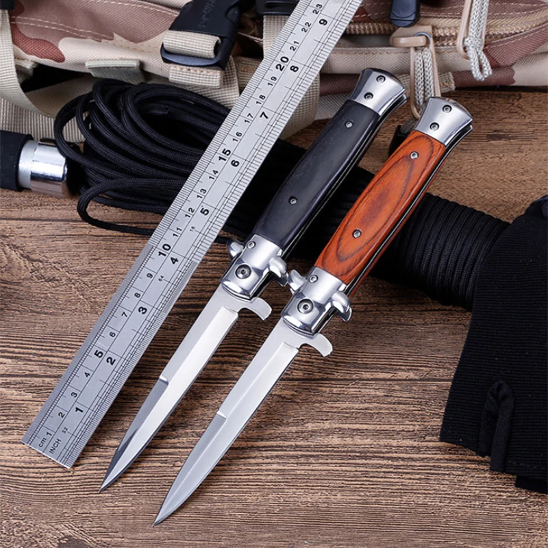 

Free Shipping Outdoor tactics wild survival hunting knife multifunctional folding knife mini folding portable knife