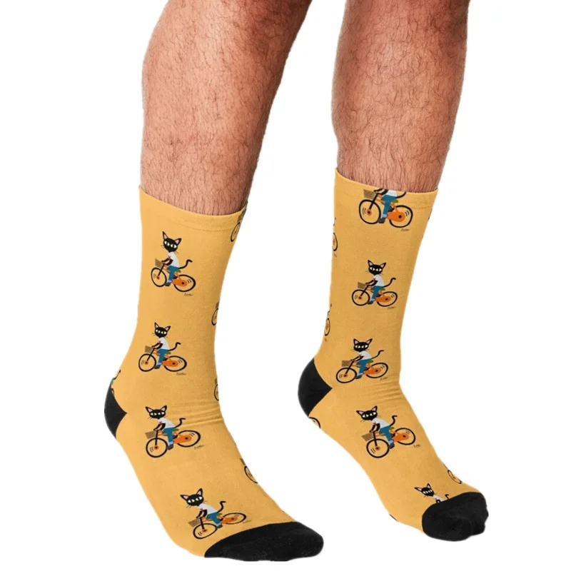 2021 Funny Men's socks Tattoo Skulls Pattern Printed hip hop Men Happy Socks cute boys street style Crazy for men | Мужская одежда