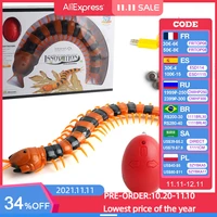 new infrared rc remote control simulation centipede creepy crawly kids toy gift orangeblack
