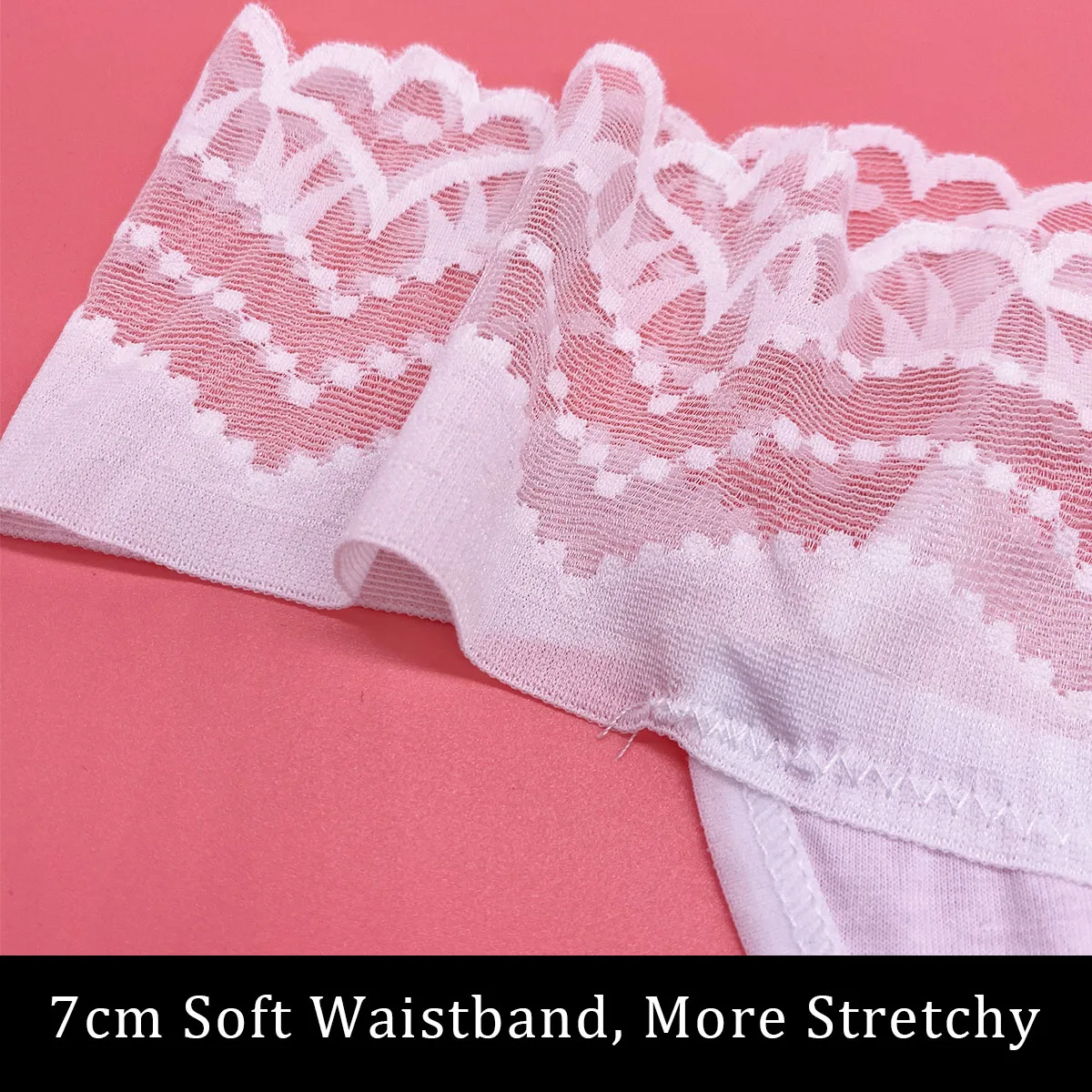 3 шт. размера плюс сексуальные кружевные хлопковые трусики танга с большой талией