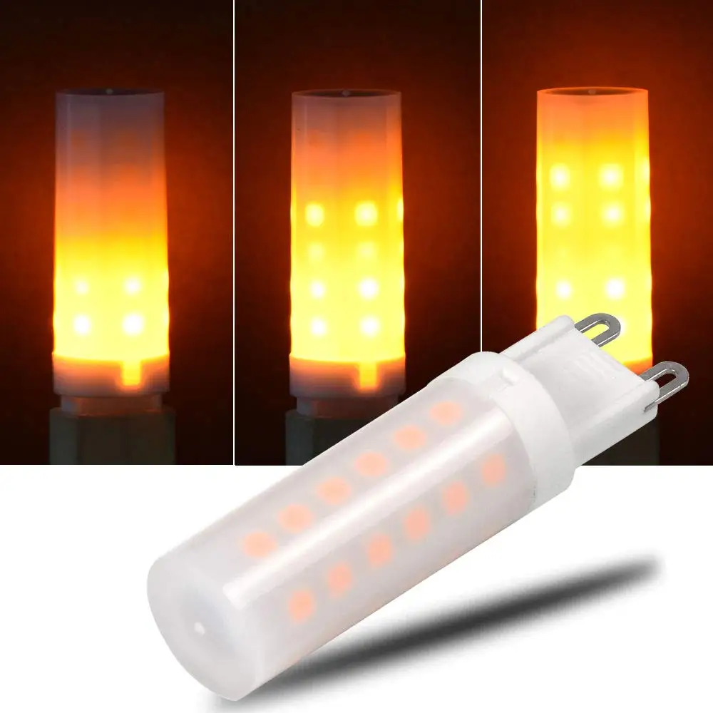 Фото G9 светодиодный светильник 0 5 W ПК Керамика пламени Краски 10lm 36*2835 SMD AC 220-240V 1300K 1700K 360 G9 светодиодный светильник 0 5 W ПК Керамика пламени Краски 10lm 36*2835 SMD AC 220-240V 1300K 1700K 360