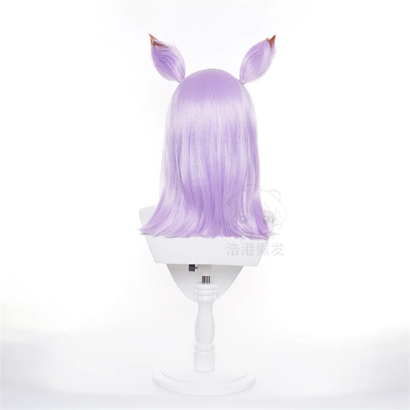 

Pretty Derby Cosplay Mejiro McQueen Wig with Ears Long Purple Heat Resistant Synthetic Hair Wig Hallowen Party Role Play Wigs