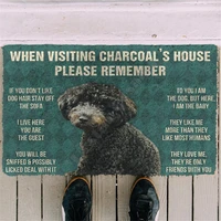 3d printed please remember charcoals house rules custom doormat non slip door floor mats decor porch doormat