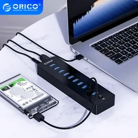 orico high speed industry usb hub with 36w power adapter external usb 3 0 splitter expander pc accessories for macbook laptop