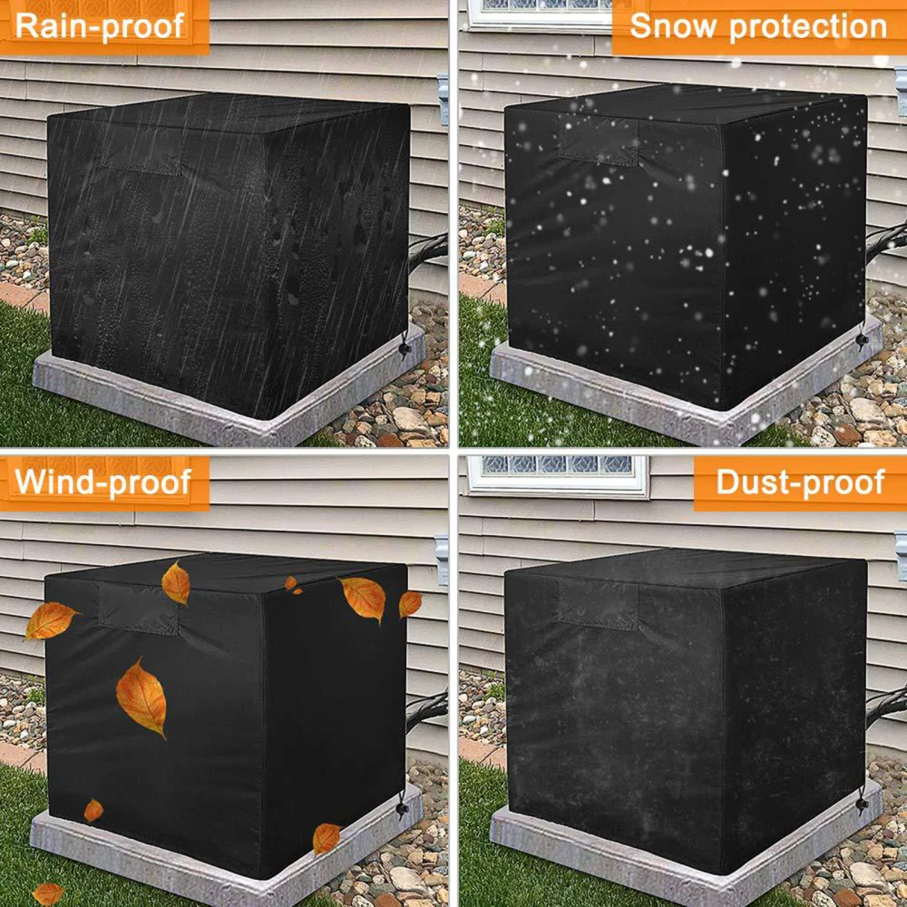 

Cleaning Dust Washing Cover Central Air Conditioner Winter Outdoor Windproof Uv Resistant 600D Oxford Cloth Waterproof Dustproof
