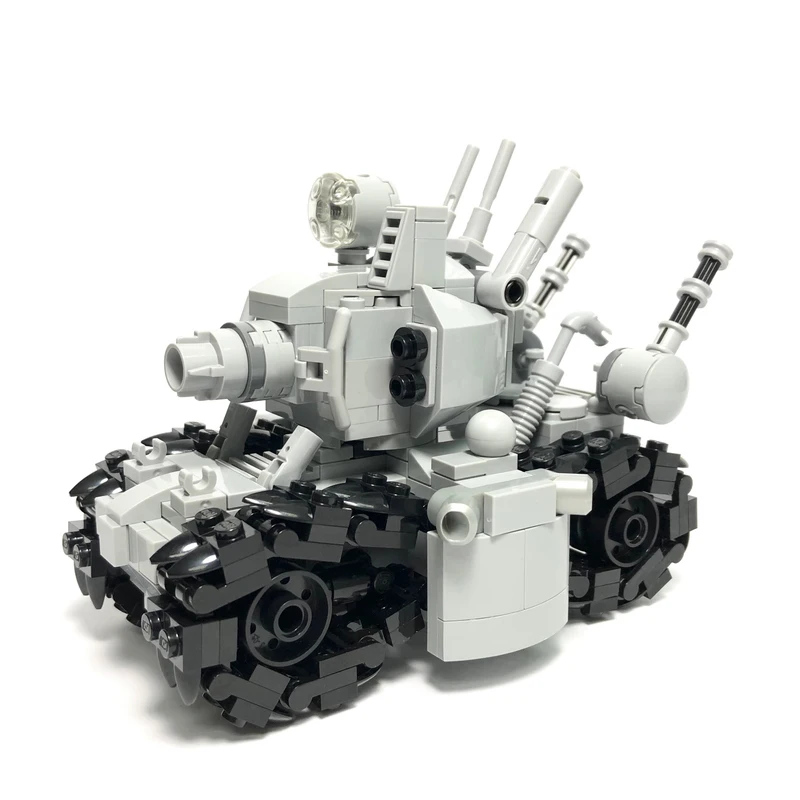 

MOC Action Figure Metal Slug Tank Super Vehicle 001 Building Blocks Car Bricks Assembled DIY Model Toy Educational For Kids Gift