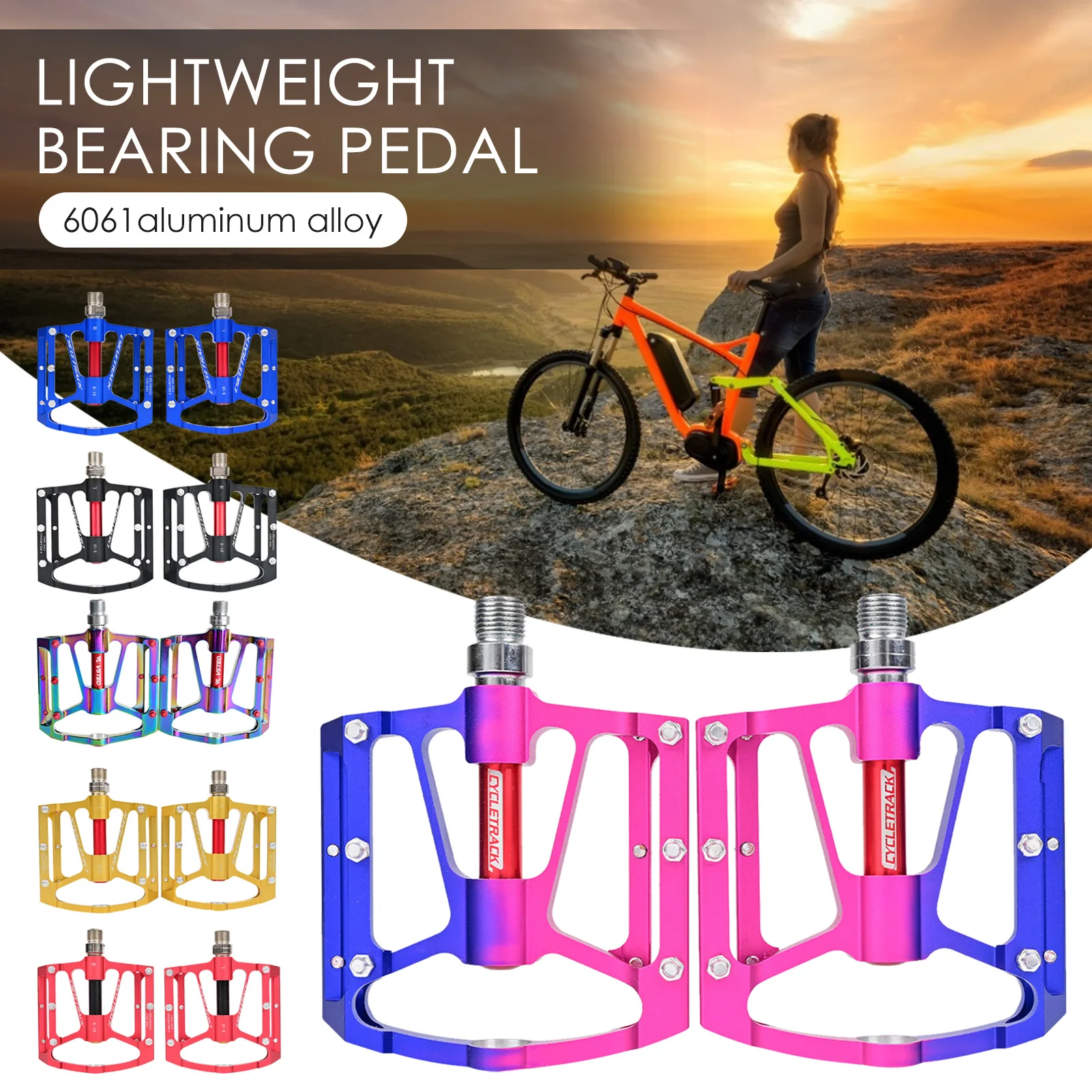 

Mountain Bike Pedals Non Slip Bicycle Pedals Aluminum Alloy MTB Road Bike Pedals Bicycle Platform Flat Pedal Cycling Parts