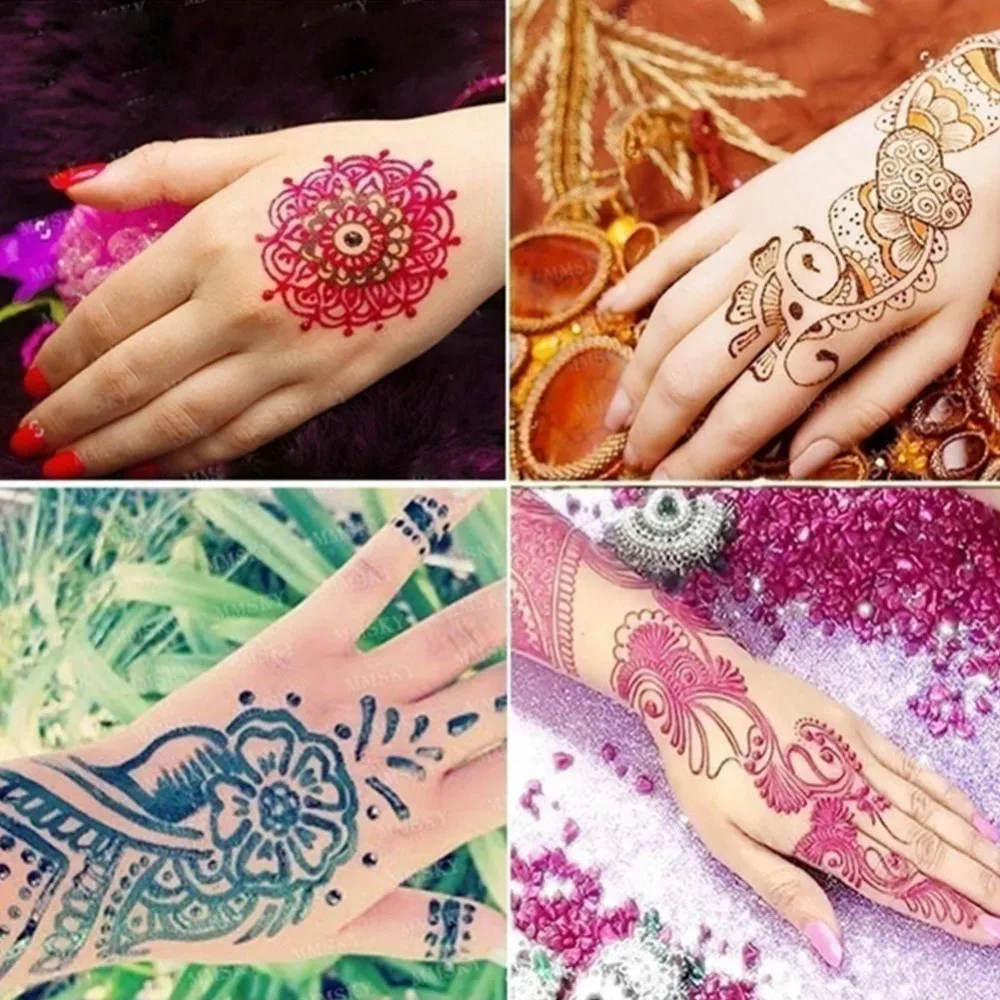 

1pcs Mehndi Paste Cones Henna Tattoo Ink Mehndi Body Paint Natural Herbal Henna Cones Temporary Tattoo Body Art Sticker