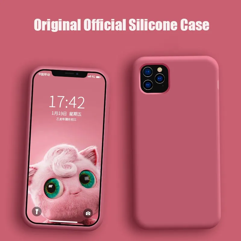 Жидкий силиконовый чехол для Apple iPhone 7 8 6 6S Plus XR XS Max X оригинальный Официальный с