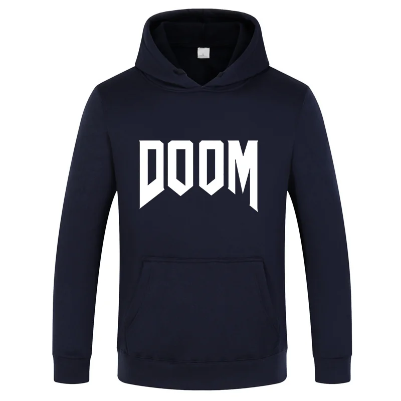 

New Doom Letter Logo Print Winter Men's Hoodie Women Sweatshirt Jogger Fleece Autumn Brand Pullover Casual Fashion Unisex Tops