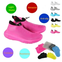 silicone folding overshoes rain waterproof shoe covers boot protector anti slip thickening foot cover sml