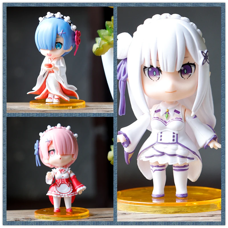 

Anime Life In A Different World From Zero PVC Model Maid Subaru Natsuki Emilia Rem Ram Action Figures Kid Gift Toy Home Decore