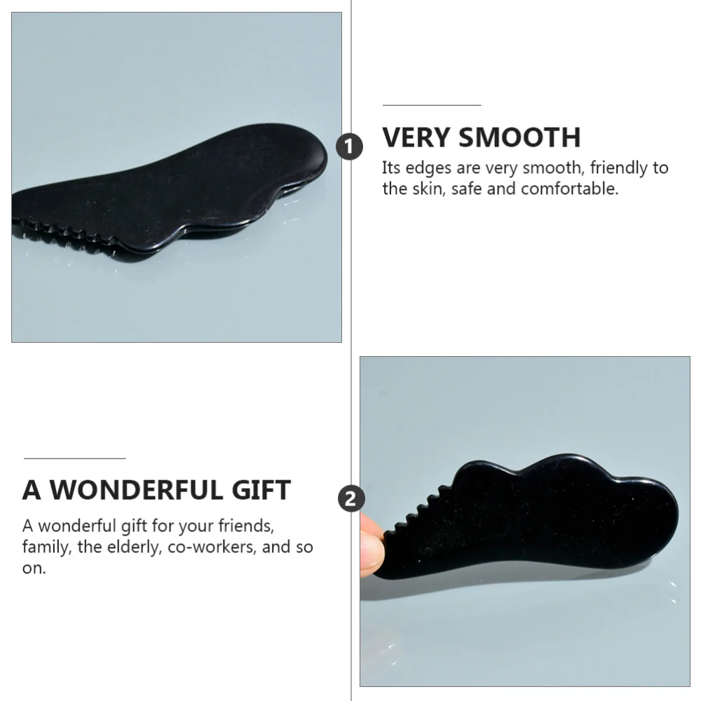 

1Pc Creative Face Massager Obsidian Comb Body Massaging Tool Black