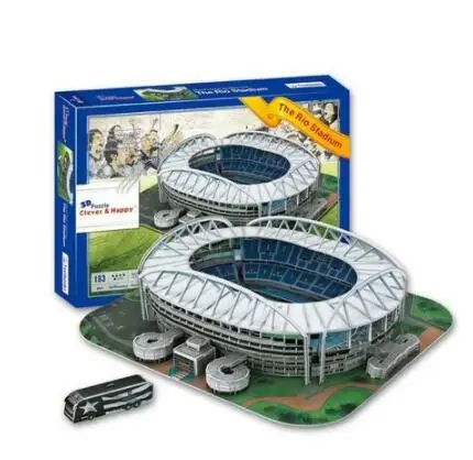 

Estadio Rio Stadium Бразилия Футбол 3D Бумага DIY Головоломка модель Обучающие комплекты игрушек подарок для мальчика