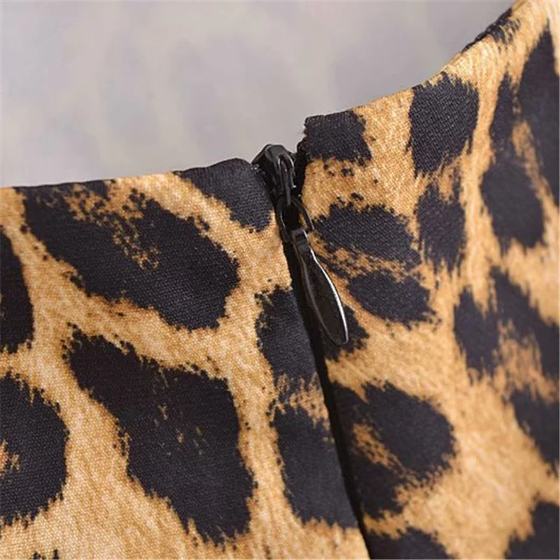 

Woman Sexy Slim Leopard Mini Dress 2021 Summer Female Slim Print Patry Short Dresses Ladies Chic Club Dress