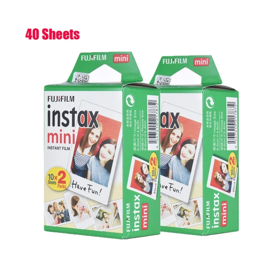 40 Sheets 10-200 листов Fujifilm Instax Mini белая пленка фото бумага моментальная печать альбом для Fujifilm Instax Mini 7 s/8/25/90/9 - Цвет: 40 Sheets