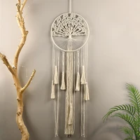 dream catcher tree of life black feather wind chimes decoration boho decor bohemia hand made weave tassel wall hanging tapestry