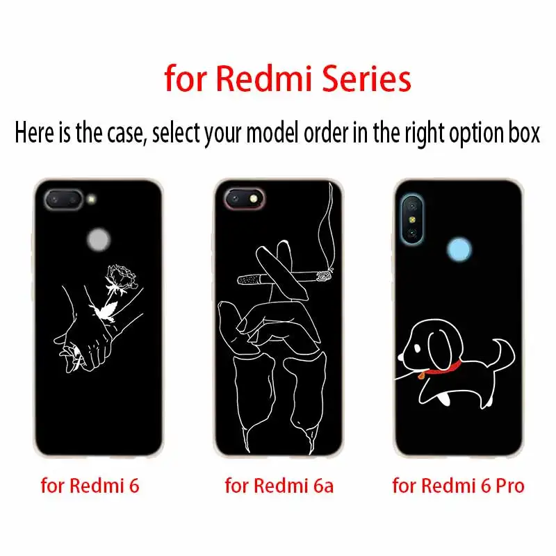 Модный мягкий чехол из ТПУ С Простыми линиями для Xiaomi Redmi Note 11 10 9 8 7 Pro Max 10S 9S 9T 8T 4G |