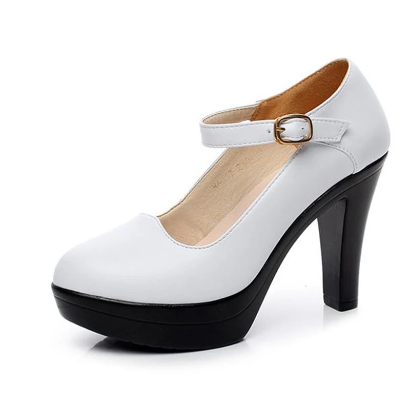 TIMETANGFashion/женские туфли-лодочки на платформе; коллекция года; ботильоны; обувь из натуральной кожи с пряжкой; женские офисные туфли на высоком каблуке; BlackE1258