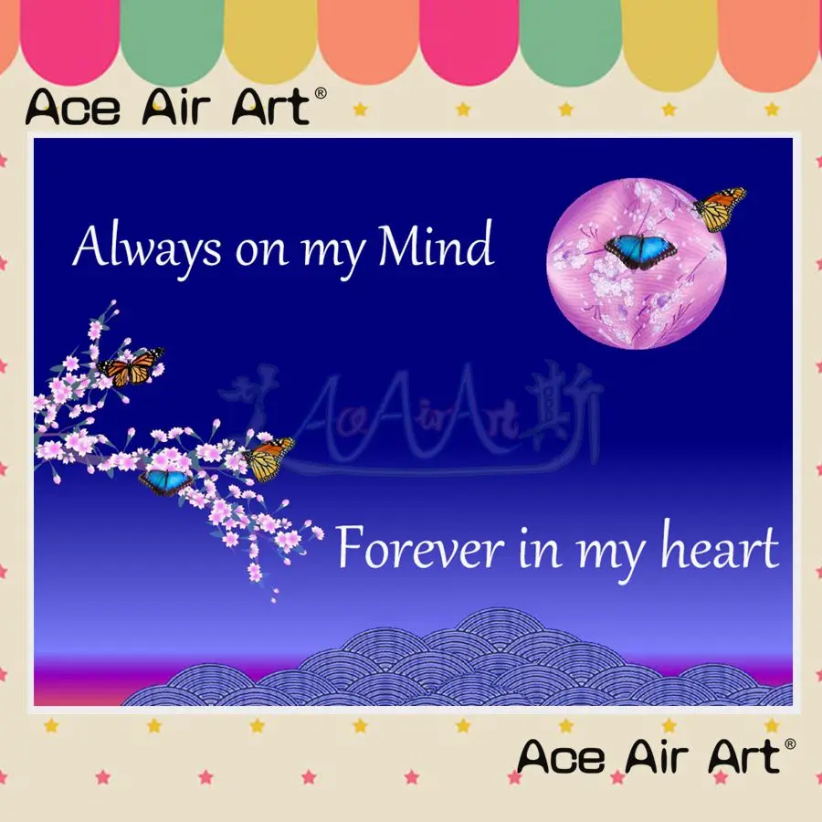 

butterfly Plum Blossom Diamond Mosaic Wish,Moon Text Diamond Paint Custom,Full Round Diamond Painting Embroidery