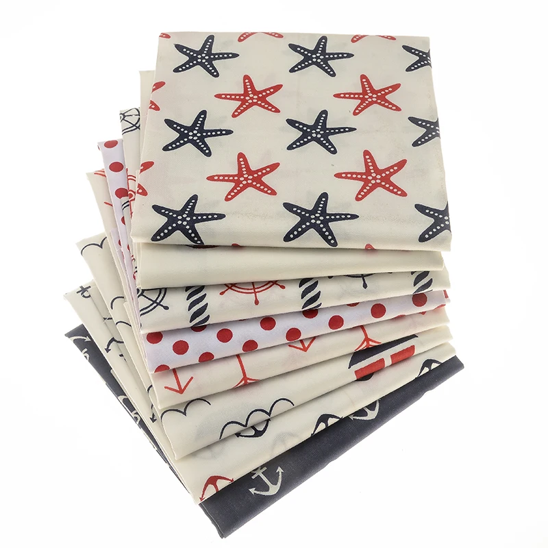 Морской якорь в полоску саржевая хлопчатобумажная ткань стрела морской морская