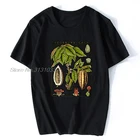 Футболка мужская летняя с круглым вырезом, топ с принтом ботаники, фруктов, цветов, какао, футболка с принтом ботанического сада, Лидер продаж