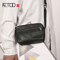 aetoo mens leather shoulder bag leather casual diagonal bag handbag