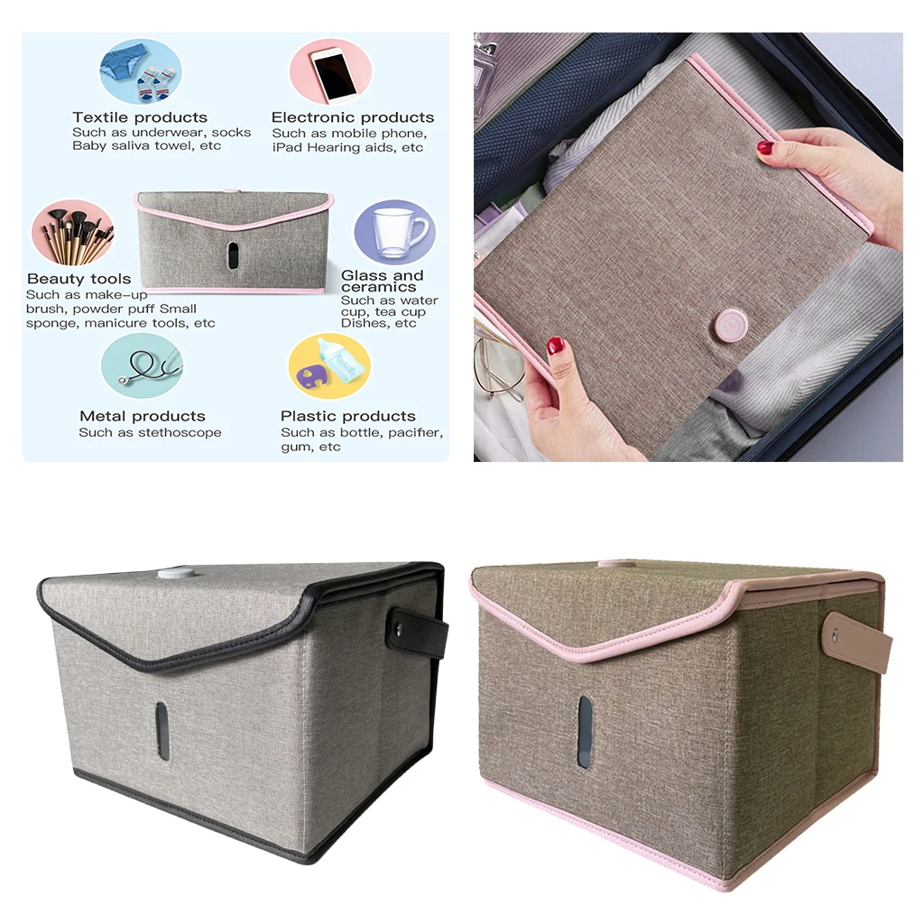 

Foldable UV LED Disinfection Carry Bag Sterilizer Box Light for Phone Mask Portable Led Sterilization Box Lamp