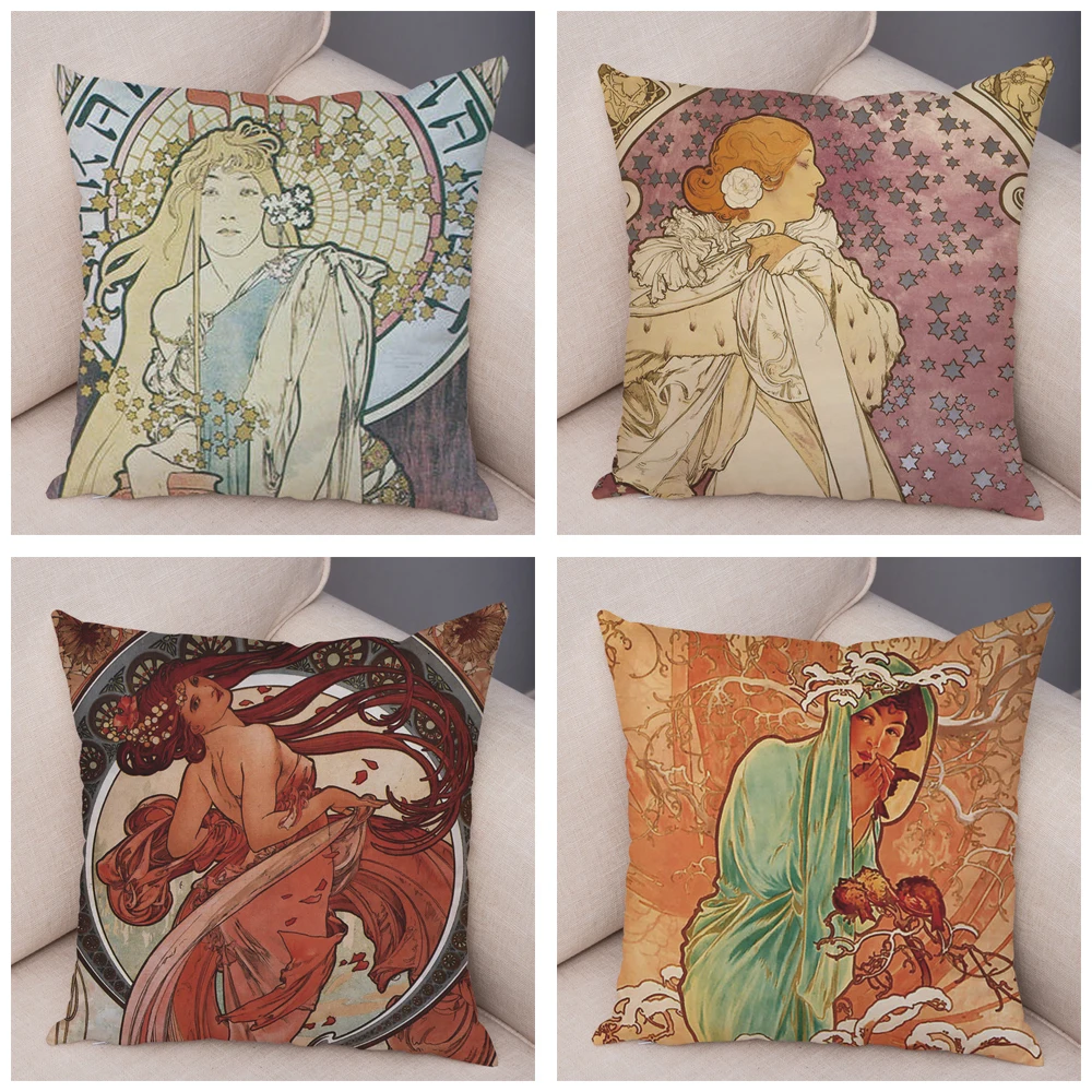 Наволочка для подушки в европейском стиле с принтом красивой девушки | Дом и сад