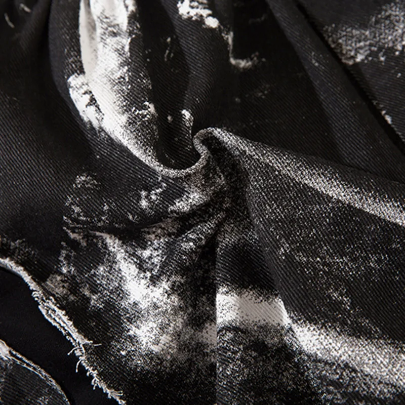 

Harajuku vintage graffiti gradient casual shorts men color contrast patchwork hip hop high street fashion pants basketball sport