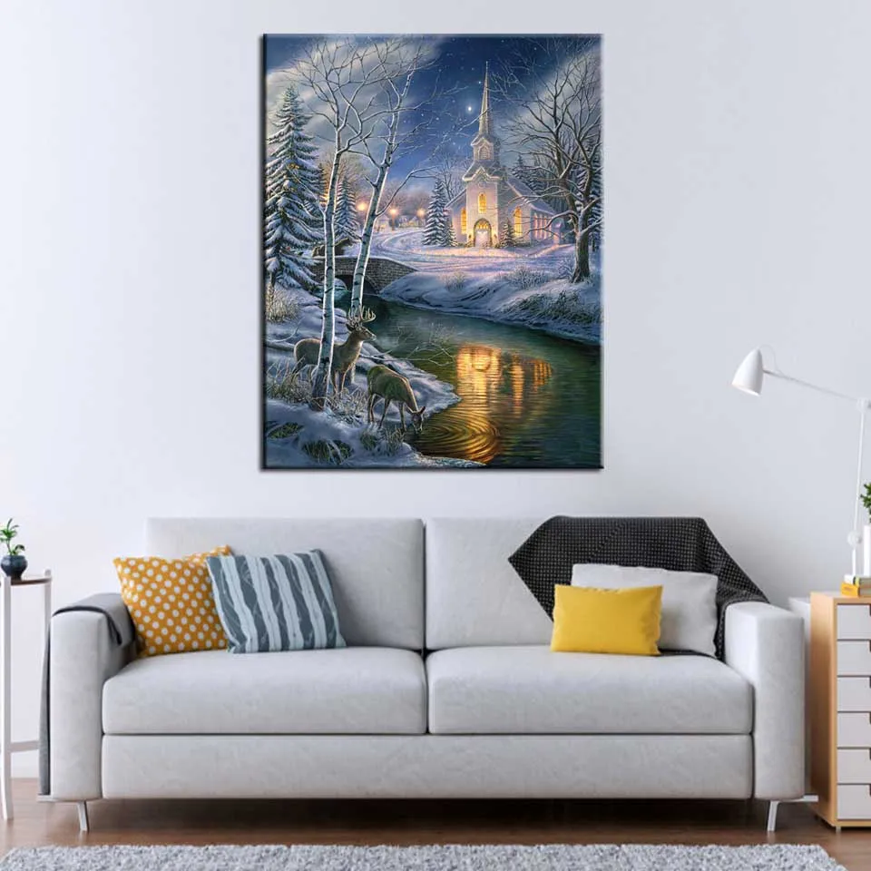 Набор для алмазной живописи 5D сделай сам Рождественская Алмазная вышивка