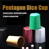 1pc dice cup with die plastic pentagonal die cup shaker thickened for ktv bar party casino game supplies for dices board game