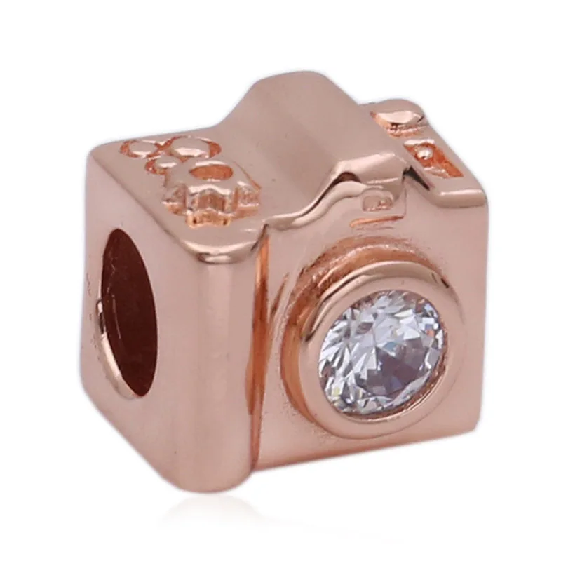 

Оригинальная камера из розового золота с хрустальными бусинами, подходит для женского браслета, ювелирных изделий Diy