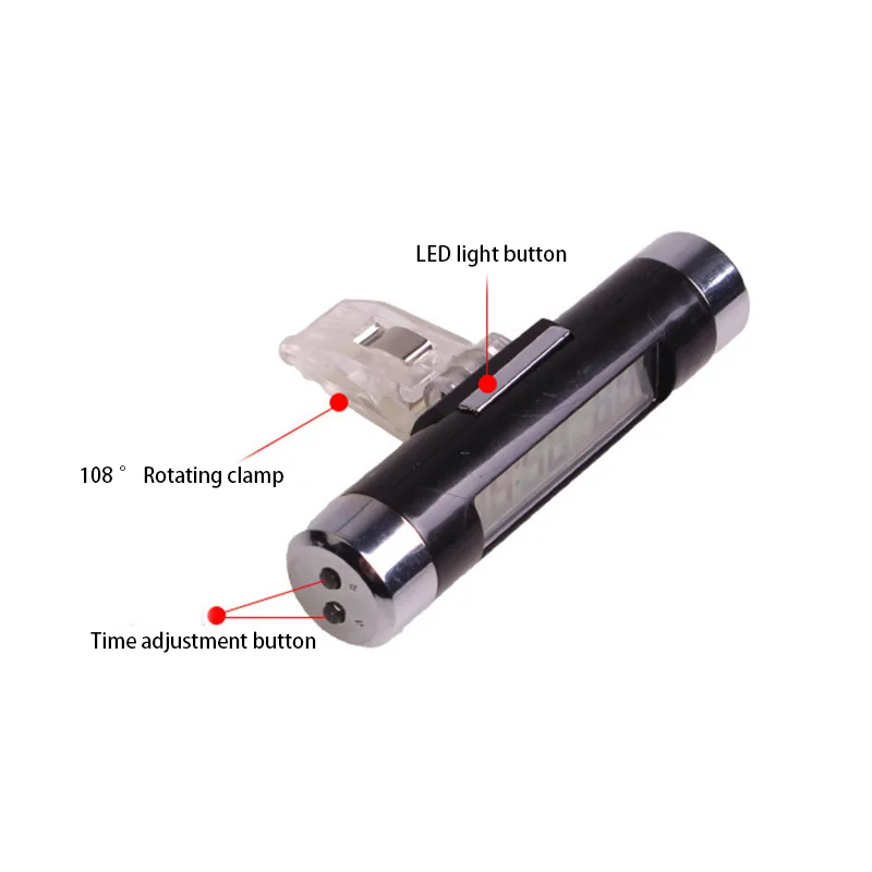 Портативные цифровые часы 2 в 1 для автомобиля автомобильные с температурой синий