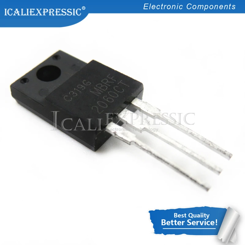 

5PCS MBRF2060CT MBRF2060 MBR2060 TO-220F 20A 60V In Stock