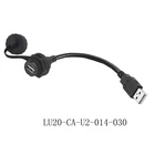 LSHITECH водонепроницаемый Удлинительный кабель IP67 двойной USB M20 1,5 А 30 в адаптер для синхронизации данных сигнала авиационный Женский-Мужской USB-разъем