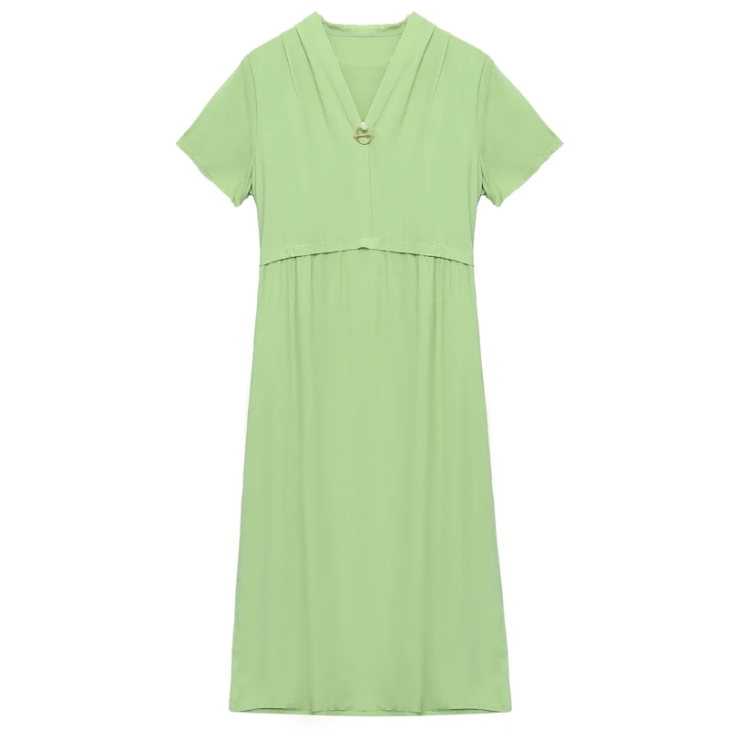 

Women's Vintage Dress Summer Casual Plus Sizs XL-6XL O-Neck Dresses Women Solid Short Sleeve Comfortable Female A-line Sundress